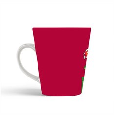 Кружка-латте CoolPodarok Илюстрация. Цветы с марио бордовый фон