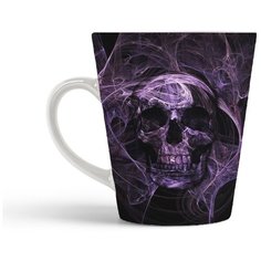Кружка-латте CoolPodarok Сиреневый череп
