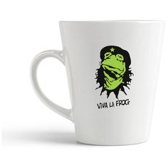 Кружка-латте CoolPodarok Вива ла фрог (лягушка)