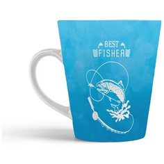 Кружка-латте CoolPodarok Рыбалка. Best fisher