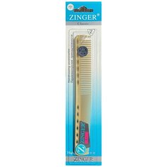 Расческа для волос прямая силиконовая Zinger PS-339-S Бежевая