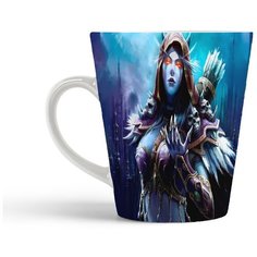 Кружка-латте CoolPodarok Варкрафт Тракса Warcraft (девушка с горящими глазами )