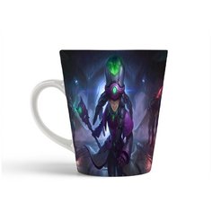 Кружка-латте CoolPodarok Мобайл Легендс Харли Посох Шляпа Роботы