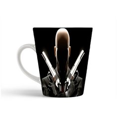 Кружка-латте CoolPodarok Hitman с двумя пистолетами