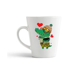 Кружка-латте CoolPodarok Иллюстрация. Крокодильчик