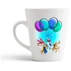 Кружка-латте CoolPodarok Дети Мышки на воздушных шариках