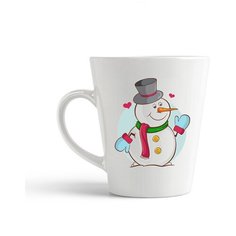 Кружка-латте CoolPodarok "Снеговик"