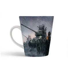 Кружка-латте CoolPodarok company of heroes 2 Солдаты едут на танке Звезда