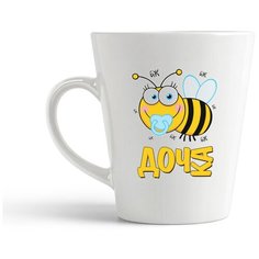 Кружка-латте CoolPodarok "Прикол. Семья. Дочка. Пчелка"