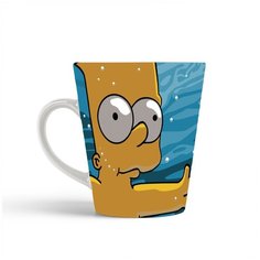 Кружка-латте CoolPodarok Мультфильм. Барт с долларом