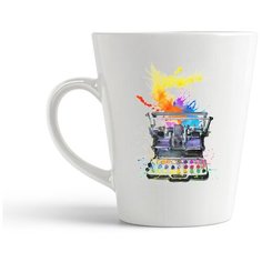 Кружка-латте CoolPodarok "Краски. Печатная машина"