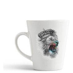 Кружка-латте CoolPodarok Королев лев рисунок