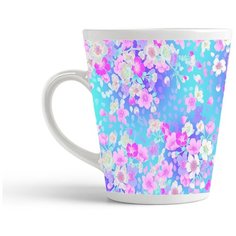 Кружка-латте CoolPodarok Нежные цветы