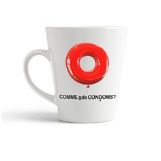Кружка-латте CoolPodarok Comme gde condoms