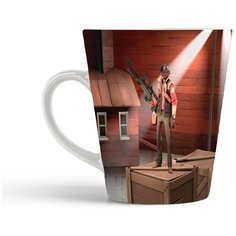 Кружка-латте CoolPodarok Team Fortress 2 Тим фортрес 2 Снайпер (мужчина со снайперкой)