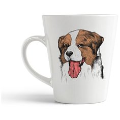 Кружка-латте CoolPodarok Животные Собака показывает язык