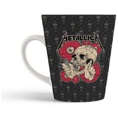 Кружка-латте CoolPodarok Металика. Metalica. Череп4