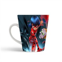 Кружка-латте CoolPodarok Мультфильм. Леди Баг все герои