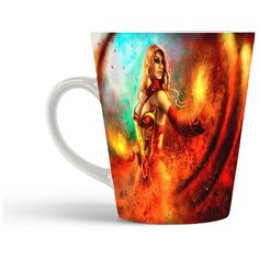 Кружка-латте CoolPodarok Dota2 Дота Lina (Огненая девушка)