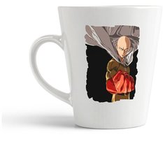 Кружка-латте CoolPodarok Аниме ВанПанчМэн Кулак OnePunchMan Kylak (ВанПанч с большим красным кулаком)