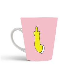 Кружка-латте CoolPodarok Илюстрация. Рука на розовом фоне