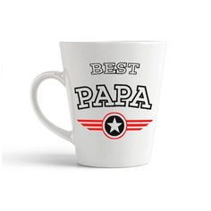 Кружка-латте CoolPodarok "Best papa (папа)"