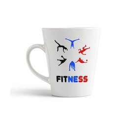Кружка-латте CoolPodarok "Fitness (фитнес)"