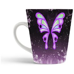 Кружка-латте CoolPodarok Крылья бабочки