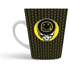 Кружка-латте CoolPodarok Nirvana. Нирвана. Эмблема