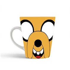 Кружка-латте CoolPodarok Мультфильм. Собака Джейк жёлтый фон