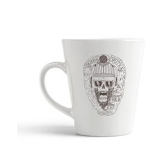 Кружка-латте CoolPodarok Прикол. Бородатый череп