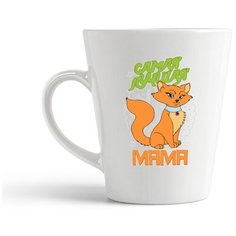 Кружка-латте CoolPodarok "Прикол. Семья. Самая лучшая мама. Кошечка"