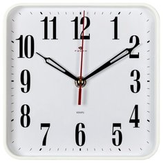 Часы настенные квадрат 19х19см, корпус белый "Классика", 1918-102 Рубин