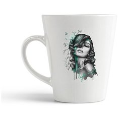 Кружка-латте CoolPodarok Краски девушка арт