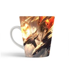 Кружка-латте CoolPodarok Ace combat 5 the unsung war Истребители Взрывы Ракеты