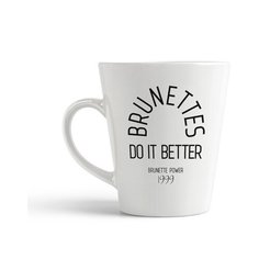 Кружка-латте CoolPodarok Brunettes do it Better