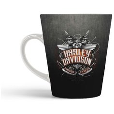 Кружка-латте CoolPodarok Harley Davidson. Эмблема4