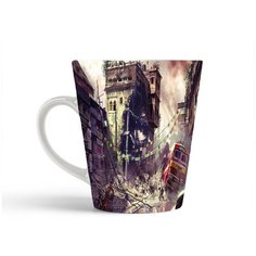 Кружка-латте CoolPodarok Uncharted 2 Разрушеный город Автобус