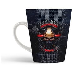 Кружка-латте CoolPodarok Череп техно
