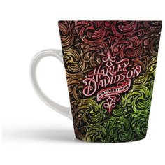 Кружка-латте CoolPodarok Harley Davidson. Эмблема2