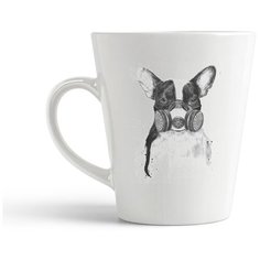 Кружка-латте CoolPodarok Собака в респираторе