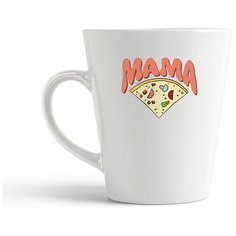 Кружка-латте CoolPodarok Семья. Мама пицца