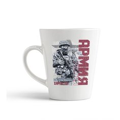 Кружка-латте CoolPodarok Армия России. Сила. Мужество. Характер