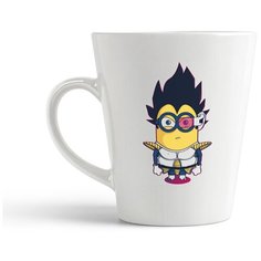 Кружка-латте CoolPodarok Миньен в костюме супергероя