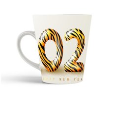 Кружка-латте CoolPodarok Новый год.2022 тигр