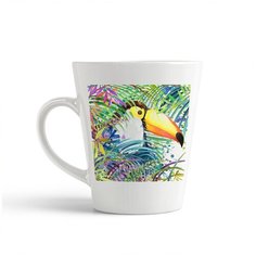 Кружка-латте CoolPodarok "Джунгли. Тукан"