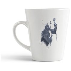 Кружка-латте CoolPodarok Волк воет в микрофон