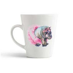 Кружка-латте CoolPodarok "Животик. Бегемотик в юбке"