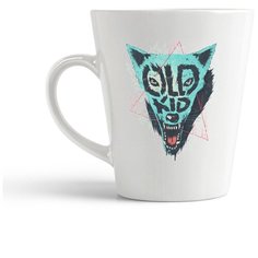 Кружка-латте CoolPodarok Волк геометрия арт