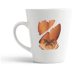 Кружка-латте CoolPodarok Порванная футболка. Девушка3